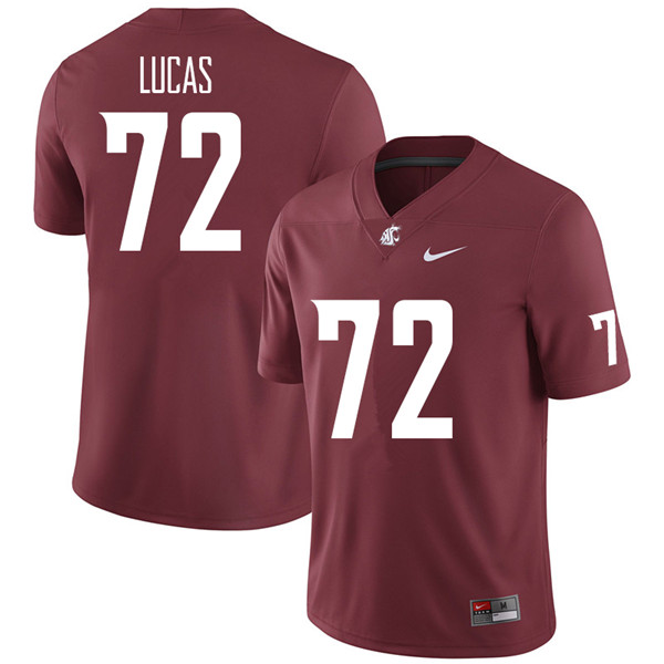 Men #72 Abraham Lucas Washington State Cougars College Football Jerseys Sale-Crimson